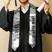 Custom African Zebra Mix Paisley Tribal Pattern Graduation Stole