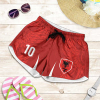 Custom Albania National Football Shorts for Women The Wings Sporty Style - Wonder Print Shop
