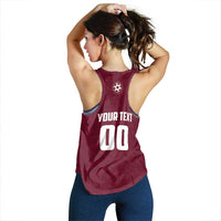 Custom Argentine Football Lanus Women Racerback Tank Granate Go Champions