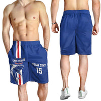 Custom Cape Verde Football Shorts for Men Go Champions Blue Sharks - Wonder Print Shop