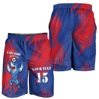 Custom Cape Verde Football Shorts for Men One Team One Victory - Wonder Print Shop