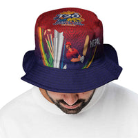 Custom Cricket Nepal East Asia-Pacific Bucket Hat Nepal Cricket Crown Quest - Wonder Print Shop