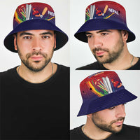 Custom Cricket Nepal East Asia-Pacific Bucket Hat Nepal Cricket Crown Quest - Wonder Print Shop