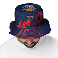 Custom Cricket Nepal East Asia-Pacific Bucket Hat Nepal Rhinos Champions - Wonder Print Shop