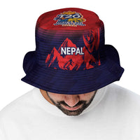 Custom Cricket Nepal East Asia-Pacific Bucket Hat Nepal Rhinos Twenty20 - Wonder Print Shop