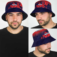 Custom Cricket Nepal East Asia-Pacific Bucket Hat Nepal Rhinos Twenty20 - Wonder Print Shop