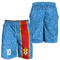 Custom DR Congo National Football Shorts for Men Leopards Power - Wonder Print Shop