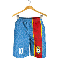 Custom DR Congo National Football Shorts for Men Leopards Power - Wonder Print Shop