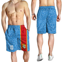 Custom DR Congo National Football Shorts for Men Leopards Power - Wonder Print Shop