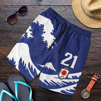 Custom Football Japan Yatagarasu Shorts for Men Tsunami Wave Pattern