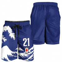 Custom Football Japan Yatagarasu Shorts for Men Tsunami Wave Pattern