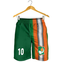 Custom Ivory Coast National Football Shorts for Men Les Elephants-Striped Sport Style - Wonder Print Shop