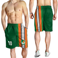 Custom Ivory Coast National Football Shorts for Men Les Elephants-Striped Sport Style - Wonder Print Shop