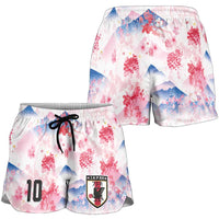 Custom Japan Football Shorts for Women Cherry Blossom Mount Fuji Asian Dragon Graphic