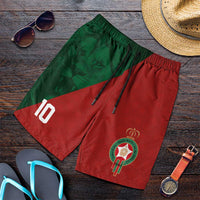 Custom Morocco National Football Shorts for Men The Atlas Lions Spirit - Wonder Print Shop