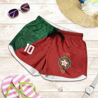 Custom Morocco National Football Shorts for Women The Atlas Lions Spirit - Wonder Print Shop