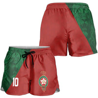 Custom Morocco National Football Shorts for Women The Atlas Lions Spirit - Wonder Print Shop