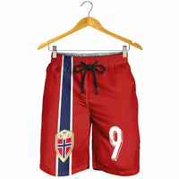 Custom Norway Football Shorts for Men Cross Nordic Knot Pattern National Flag Style