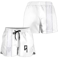Custom Norway Football Shorts for Women Norge Viking Ornament Whiteout