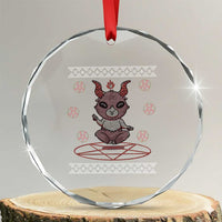 Cute Baby Baphomet Crystal Glass Ornament Ugly Christmas Sweater Occult Gift TS02