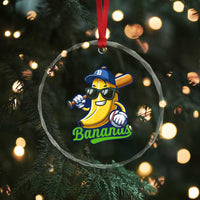 Cute Banana Graphics Crystal Glass Ornament Funny Sports Baseball Lover TS02