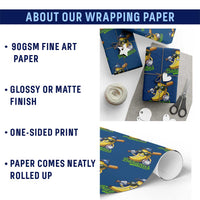 Cute Banana Graphics Wrapping Paper Roll Funny Sports Baseball Lover - Wonder Print Shop