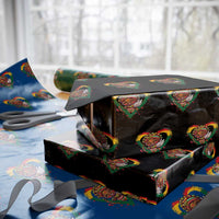 Cute Black Cupid Wrapping Paper Roll Melanin Pride Valentines Day Gift - Wonder Print Shop
