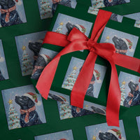Cute Black Lab Xmas Wrapping Paper Roll Holiday Dog Lover Gift Idea - Wonder Print Shop
