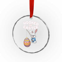 Cute Bunny Fishing Crystal Glass Ornament Hooked for Easter Eggs Funny Holiday - Wonder Print Shop