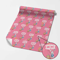 Cute Bunny Fishing Wrapping Paper Roll Hooked for Easter Eggs Funny Holiday