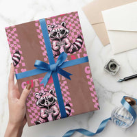 Cute But Feral Raccoon Wrapping Paper Roll Funny Sunglasses Trash Panda - Wonder Print Shop