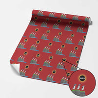 Cute Cartoon Puffins 2026 Total Solar Eclipse Wrapping Paper Roll August 12 Totality Funny Astronomy Gift