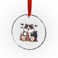 Cute Catzilla Crystal Glass Ornament The Ruler Of All Cute And Destructive Funny TS12