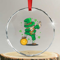 Cute Dabbing Leprechaun Crystal Glass Ornament Funny St Patricks Day TS02