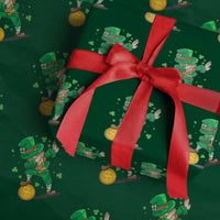 Cute Dabbing Leprechaun Wrapping Paper Roll Funny St Patricks Day - Wonder Print Shop
