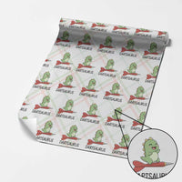 Cute Dartsaurus Playing Dart Wrapping Paper Roll Dinosaur Lover Gift - Wonder Print Shop