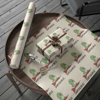 Cute Dartsaurus Playing Dart Wrapping Paper Roll Dinosaur Lover Gift - Wonder Print Shop