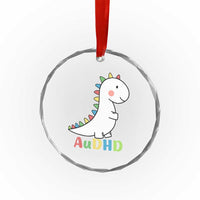 Cute Dinosaur AuDHD Crystal Glass Ornament ADHD Awareness TS02