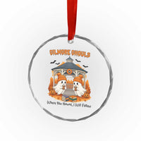 Cute Gilmore Ghouls Halloween Ghost Crystal Glass Ornament Cozy Fall Aesthetic with Pumpkin Spice and Books TS02