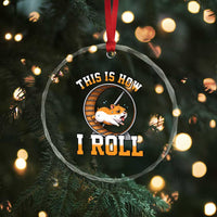 Cute Hamster Running Wheel Crystal Glass Ornament This Is How I Roll