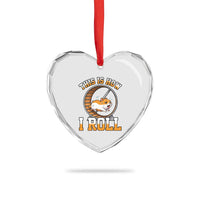 Cute Hamster Running Wheel Heart Crystal Glass Ornament This Is How I Roll
