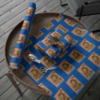 Cute Hedgehog Knitting Wrapping Paper Roll Xmas Holiday Gift - Wonder Print Shop