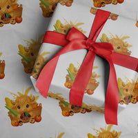 Cute Highland Cow With Kwanzaa Kinara And Presents Wrapping Paper Roll African Heritage Gift - Wonder Print Shop