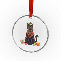 Cute Kwanzaa Cat Dashiki Crystal Glass Ornament African Heritage Gift - Wonder Print Shop
