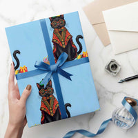 Cute Kwanzaa Cat Dashiki Wrapping Paper Roll African Heritage Gift - Wonder Print Shop