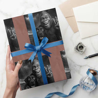 Cute Labrador Selfie With Bigfoot Wrapping Paper Roll Funny Cryptid - Wonder Print Shop