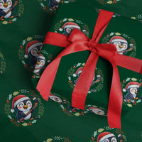 Cute Penguin Playing Ice Hockey Wrapping Paper Roll Funny Christmas Gift - Wonder Print Shop