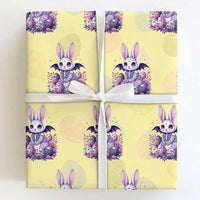 Cute Spooky Easter Bunny Wrapping Paper Roll Pastel Goth Rabbit Gift