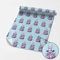 Cute Spooky Easter Bunny Wrapping Paper Roll Pastel Goth Rabbit Gift