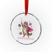 Cute Warrior Princess Cat With Sword Crystal Glass Ornament Fantasy Reader Gift